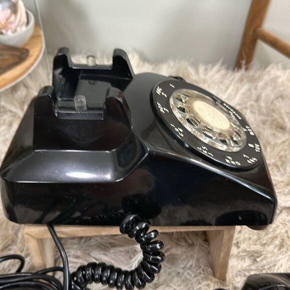 Vintage Stromberg-Carlson USA Untested As Is Black Rotary Desk Telephone - Picture 15 of 17